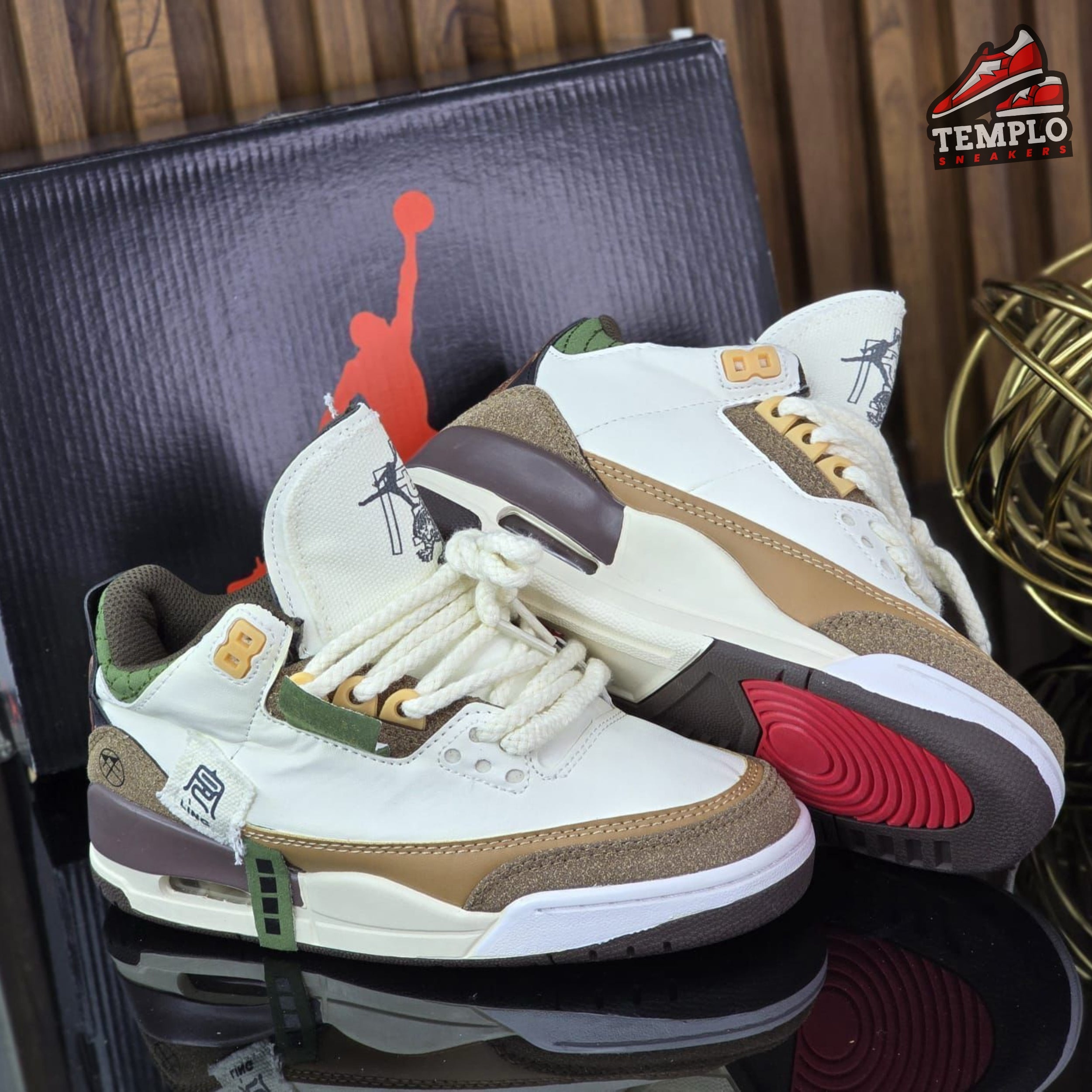 JORDAN RETRO 3 BLANCA CAFE