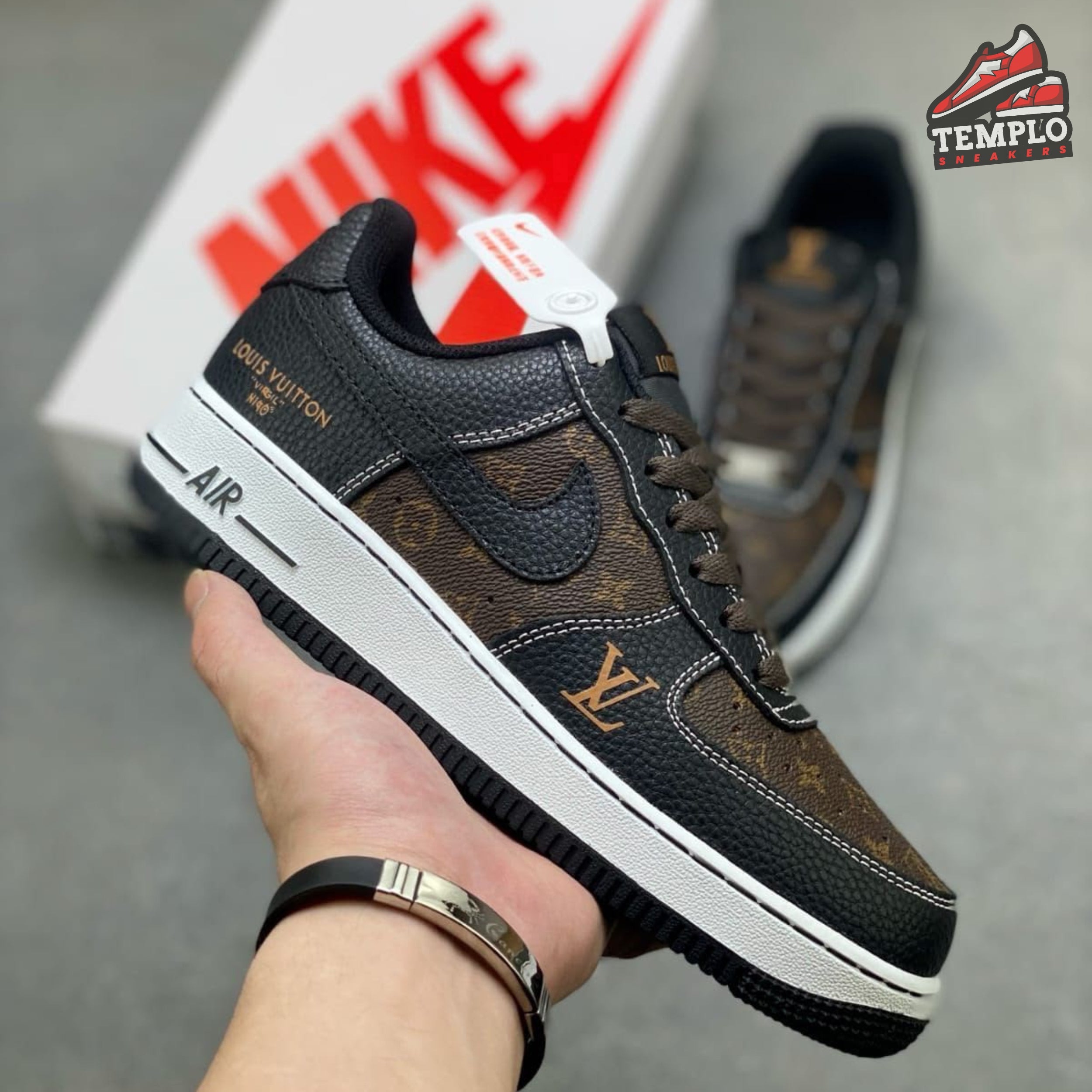 NIKE AIR FORCE ONE LV NEGRA CAFE