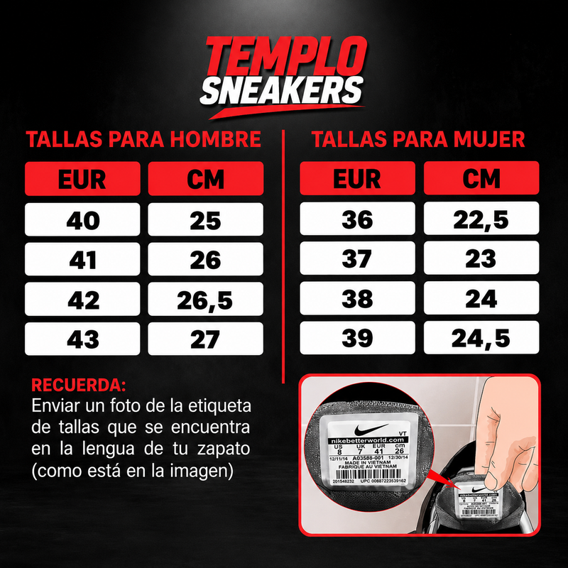 Guía de tallas