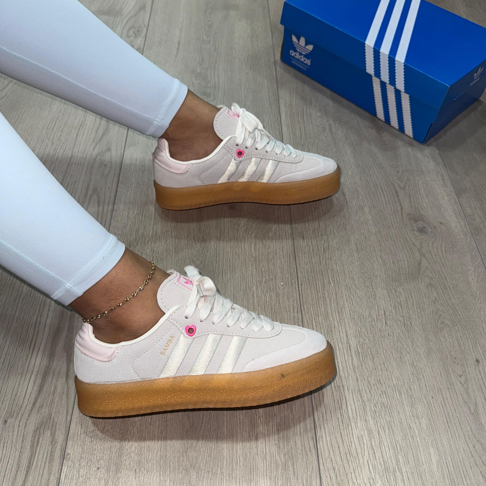 ADIDAS SAMBA PLATAFORMA GRIS SUELA GOMA | Templo Sneakers