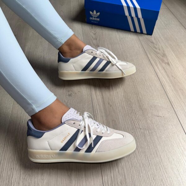 ADIDAS GAZELLE BLANCA AZUL